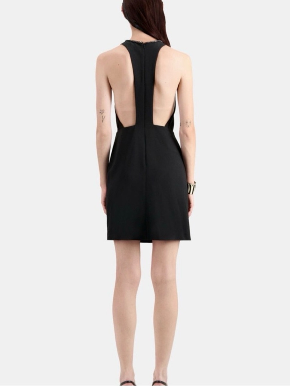 The Kooples Black Backless Mini Dress